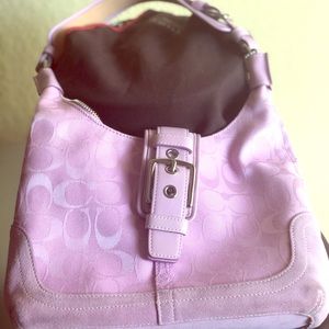 Coach small pink hobo purse 👛